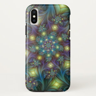 Capa Para iPhone Da Case-Mate Arte Fractal Roxa Roxa Abstrato brilhante iluminad