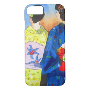 Capa iPhone 8/ 7 Arte Geisha Japonesa primavera kimono