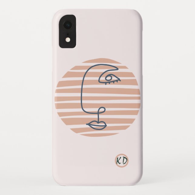 Capa Para iPhone, Case-Mate Arte Geométrica Moderna com Rubor Rosa (Verso)