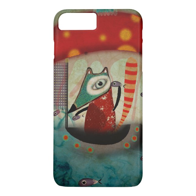 Capa Para iPhone, Case-Mate Arte listrada de raposa Grungy (Verso)