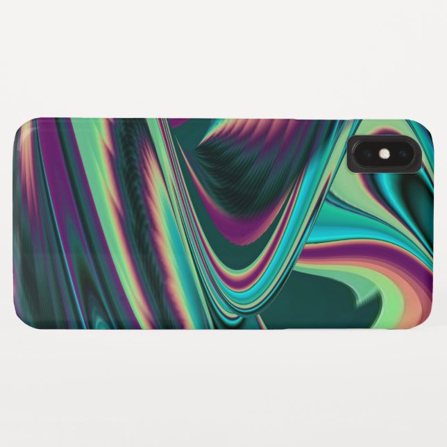 Capa Para iPhone, Case-Mate Arte Metálica Metálica Futurística Abstrato 3D (Verso (Horizontal))