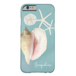 Capa Barely There Para iPhone 6 Arte moderna elegante da estrela do mar de Shell