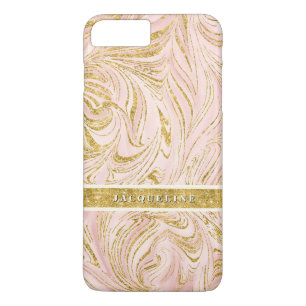 Capa Para iPhone Da Case-Mate Arte Padrão Marmoreada com Folha de Ouro Rosa Bon