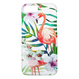 Capa iPhone 8/ 7 Arte tropical flamingo