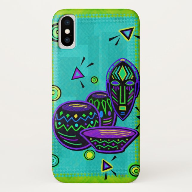 Capa Para iPhone, Case-Mate Artefato africano Pop (Verso)