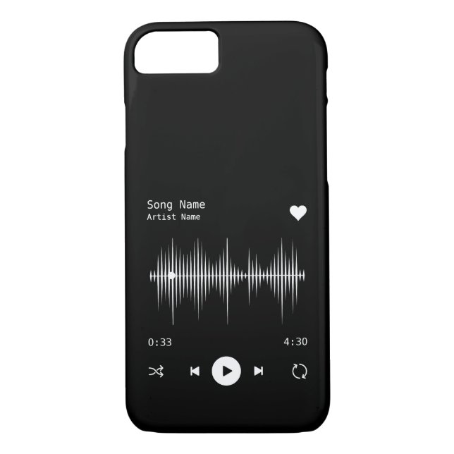 Capa Para iPhone, Case-Mate Artista do player de música e canto preto personal (Verso)