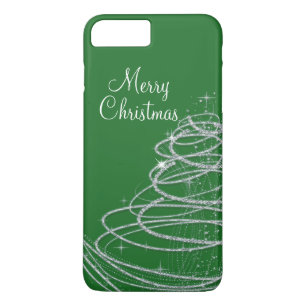 Capa iPhone 8 Plus/7 Plus Árvore de Natal Bling Merry