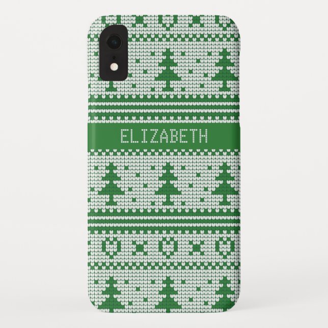 Capa Para iPhone, Case-Mate Árvore de Natal Branco Suave Personalizada (Verso)