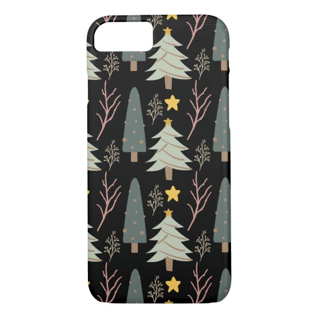 Capa Para iPhone, Case-Mate Árvores de inverno Padrão de Natal Divertido Moder (Verso)