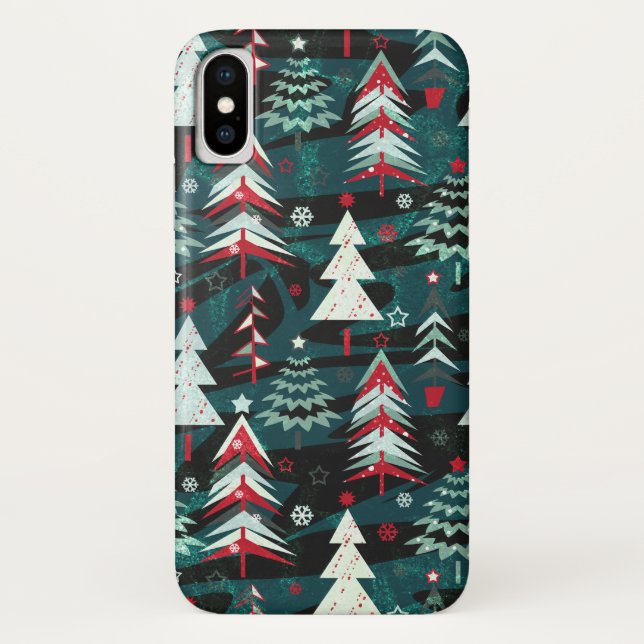 Capa Para iPhone, Case-Mate Árvores de Natal. (Verso)