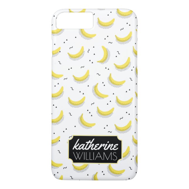 Capa Para iPhone, Case-Mate As bananas geométricas | adicionam seu nome (Verso)