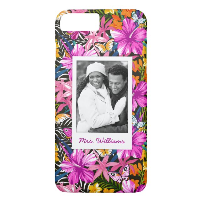 Capa Para iPhone, Case-Mate As folhas & as flores tropicais | adicionam sua (Verso)