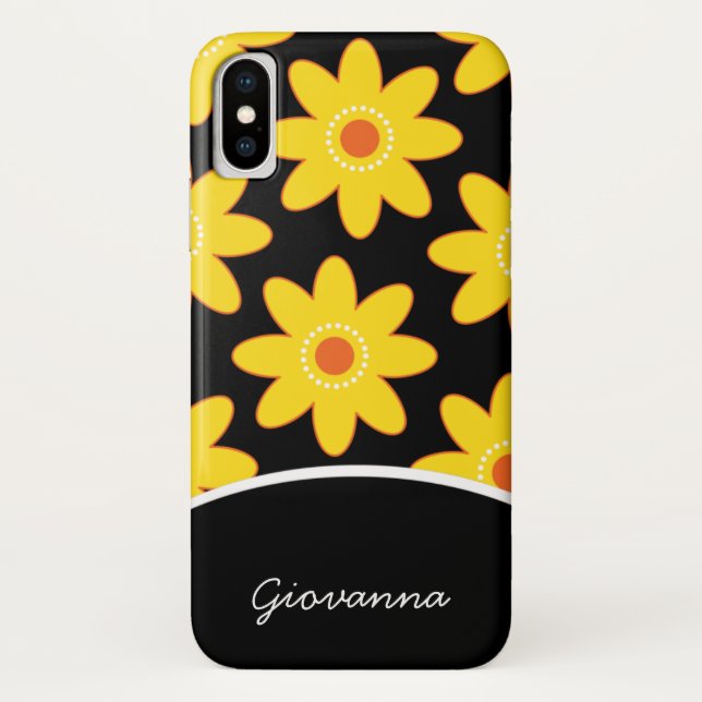Capa Para iPhone, Case-Mate As margaridas bonito personalizaram a caixa do (Verso)