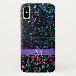 Capa Para iPhone X As notas da música personalizaram a caixa do