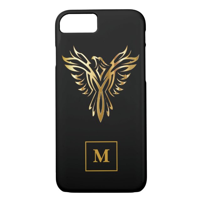 Capa Para iPhone, Case-Mate Ascensão de Phoenix Dourada e preto (Verso)