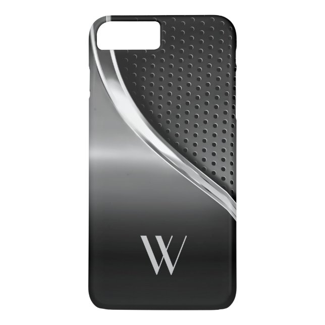 Capa Para iPhone, Case-Mate Aspecto Metálico Moderno Monograma (Verso)