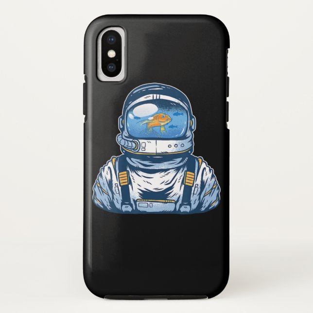 Capa Para iPhone, Case-Mate Astronauta Fishbowl Helmet Goldfish Spaceman (Verso)