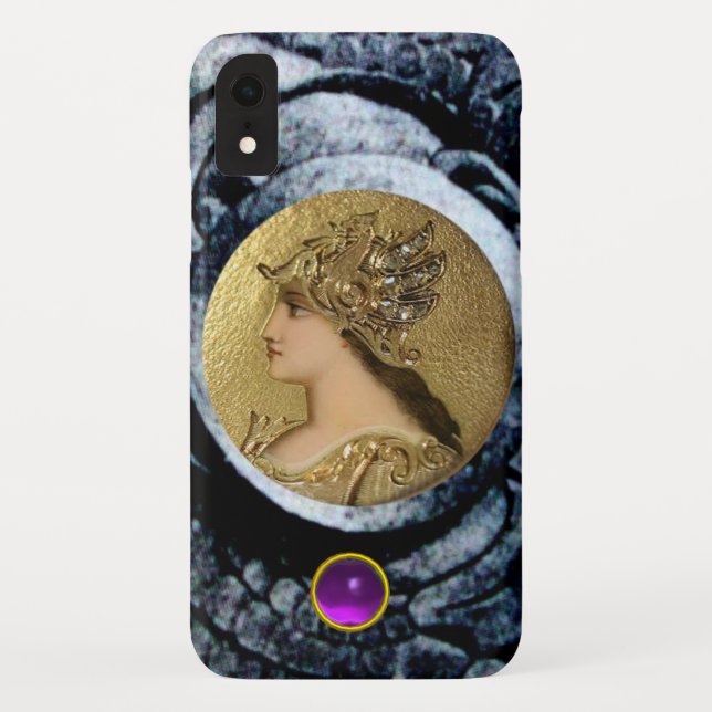 CAPA PARA iPhone, Case-Mate  ATENA COM FANTASY GRIFFINS E GEMSTONE PURPER (Verso)