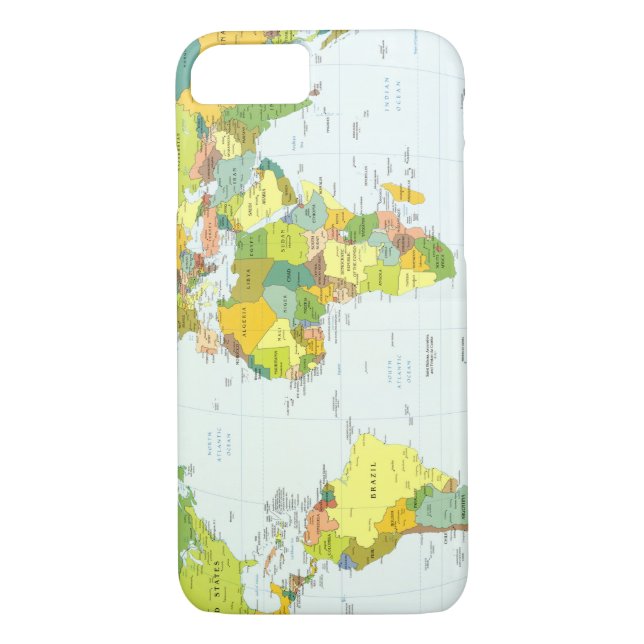 Capa Para iPhone, Case-Mate Atlas do Mundo do Mapa (Verso)