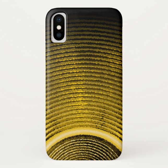 Capa Para iPhone, Case-Mate Auto-falante de música amarela e ondas sonoras (Verso)