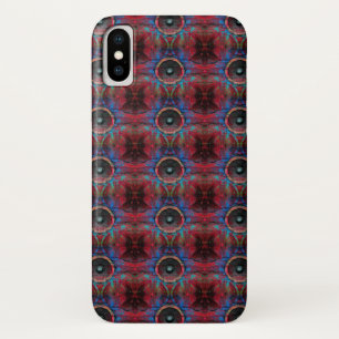 Capa Para iPhone Da Case-Mate Auto-falantes de música vermelha em um padrão de p