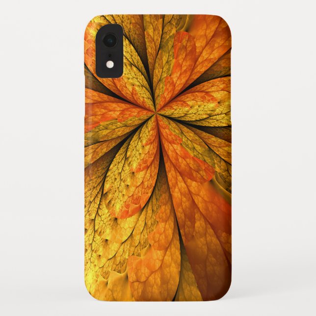 Capa Para iPhone, Case-Mate Autumn Plant, Modern Abstrato Fractal Art Leaf (Verso)