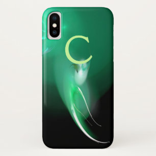 CAPA PARA iPhone X AVE-LUZ EM MONOGRAMA VERDE