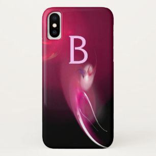 CAPA PARA iPhone X AVE-LUZ NO MONOGRAMA DE PINK FUCHSIA