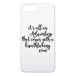 Capa iPhone 8 Plus/7 Plus aventura com uma vista deslumbrante preto e branco