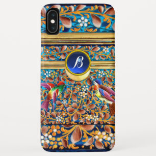 CAPA PARA iPhone DA Case-Mate AVES COLORIDAS E PEDAÇOS FLORAIS, GEM MONOGRAMA A