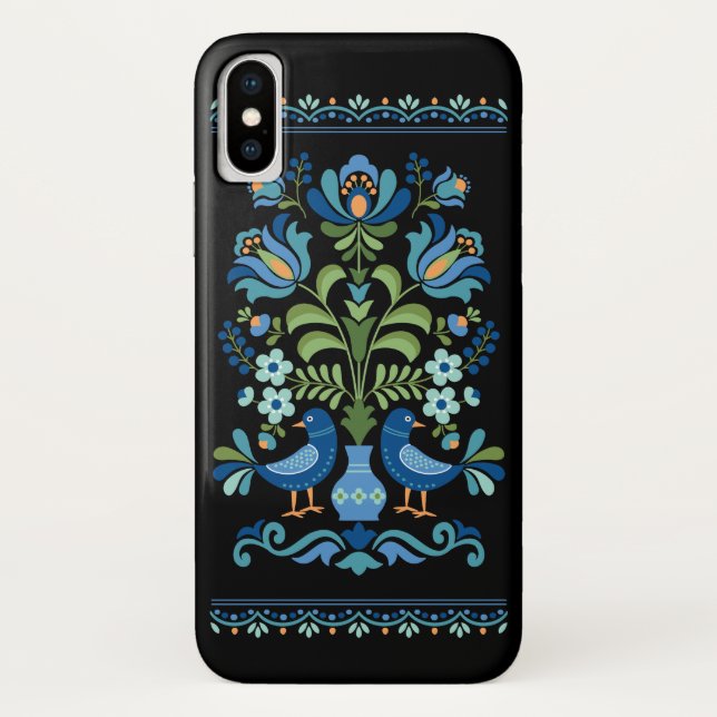 Capa Para iPhone, Case-Mate Aves de Design Folk Húngaras (Verso)