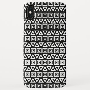 Capa Para iPhone Da Case-Mate Aztec triângulos+quadrados branco-padrão em preto