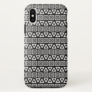 Capa Para iPhone Da Case-Mate Aztec triângulos+quadrados branco-padrão em preto