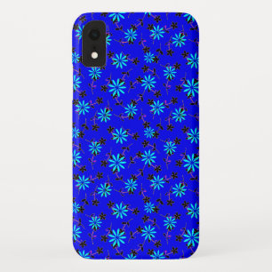 Capa Para iPhone XR Azuis cobaltos florais 4Annie