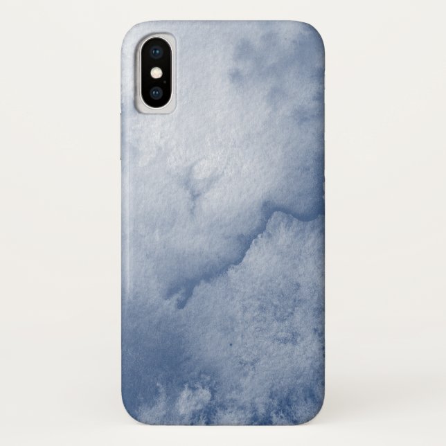 Capa Para iPhone, Case-Mate Azul Aquarela (Verso)