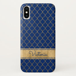 Capa Para iPhone Da Case-Mate Azul, caso Dourado do iPhone X da case mate de