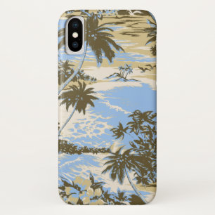 Capa Para iPhone X Azul-céu cénicos da ilha havaiana da baía de