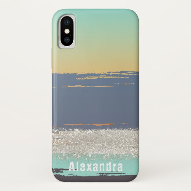 Capa Para iPhone, Case-Mate Azul-Cria Personalizado (Verso)