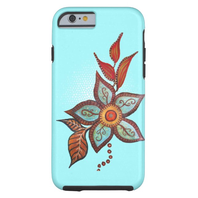 Capa Para iPhone, Case-Mate Azul de Boho (Verso)