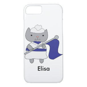 Capa Para iPhone Da Case-Mate Azul de Gato de Guarda de Cor