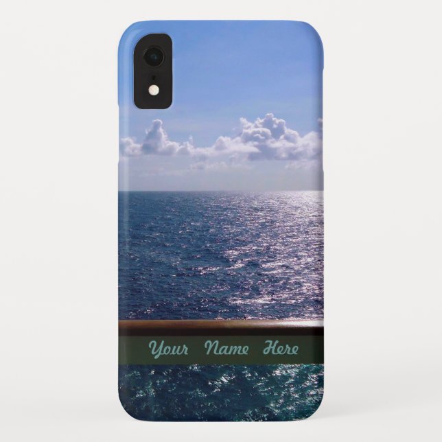 Capa Para iPhone, Case-Mate Azul de oceano personalizado (Verso)