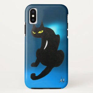 Capa Para iPhone XS Azul do CAT PRETO