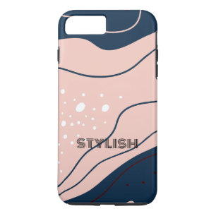 Capa iPhone 8 Plus/7 Plus Azul e branco elegante e moderno