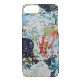 Capa iPhone 8/ 7 Azul, laranja e branco