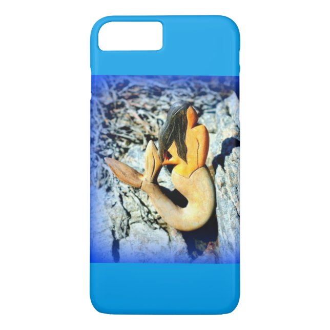Capa Para iPhone, Case-Mate azul-sereia de cabelos negros (Verso)