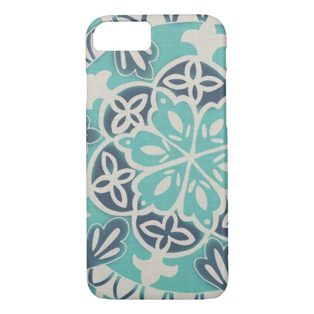 Capa Para iPhone, Case-Mate Azulejo Batik Azul I (Verso)