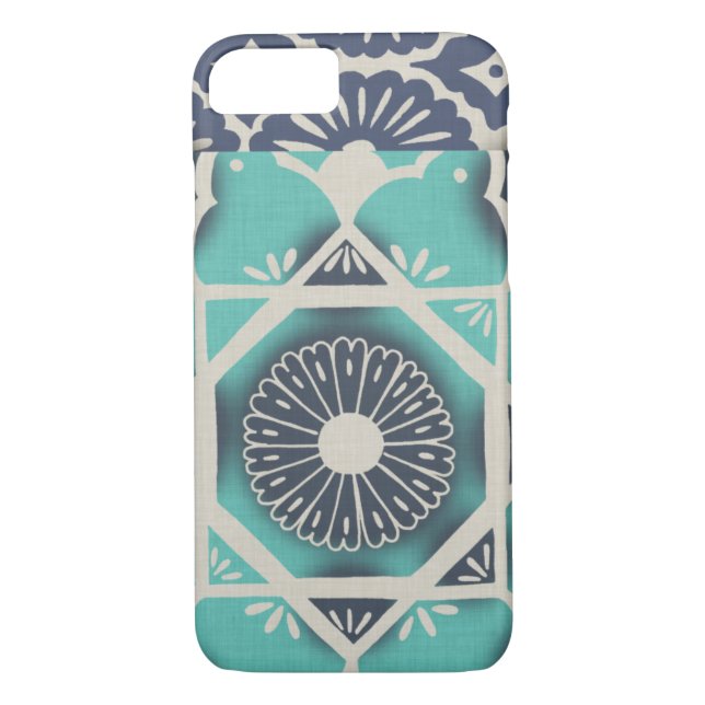 Capa Para iPhone, Case-Mate Azulejo Batik Azul II (Verso)