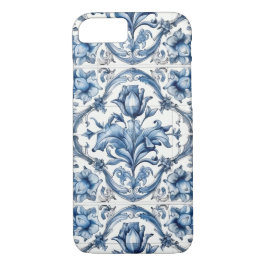 Capa iPhone 8/ 7 Azulejo de Potência da Holanda Azul e Branca