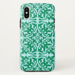 Capa Para iPhone Da Case-Mate Azulejo marroquino - turquesa e aqua<br><div class="desc">Padrão de azulejo inspirado por Marrocos com um olhar cerâmico polido - turquesa / pavão com fundo aqua leve</div>