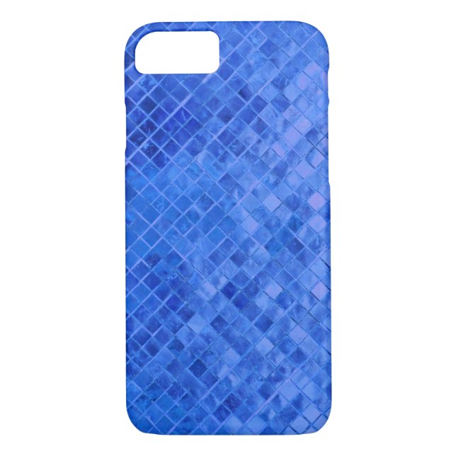 Capa Para iPhone, Case-Mate azulejo metálico vívido de diamante azul (Verso)